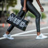 HEED NYC Women's Black & White Sneaker & Mini Duffle Bag Combo